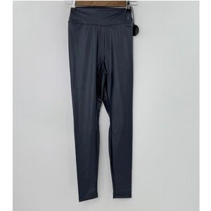 NWT Aerie OFFLINE Real Luxe High Rise Shiny Black Leggings Size‎ S Short